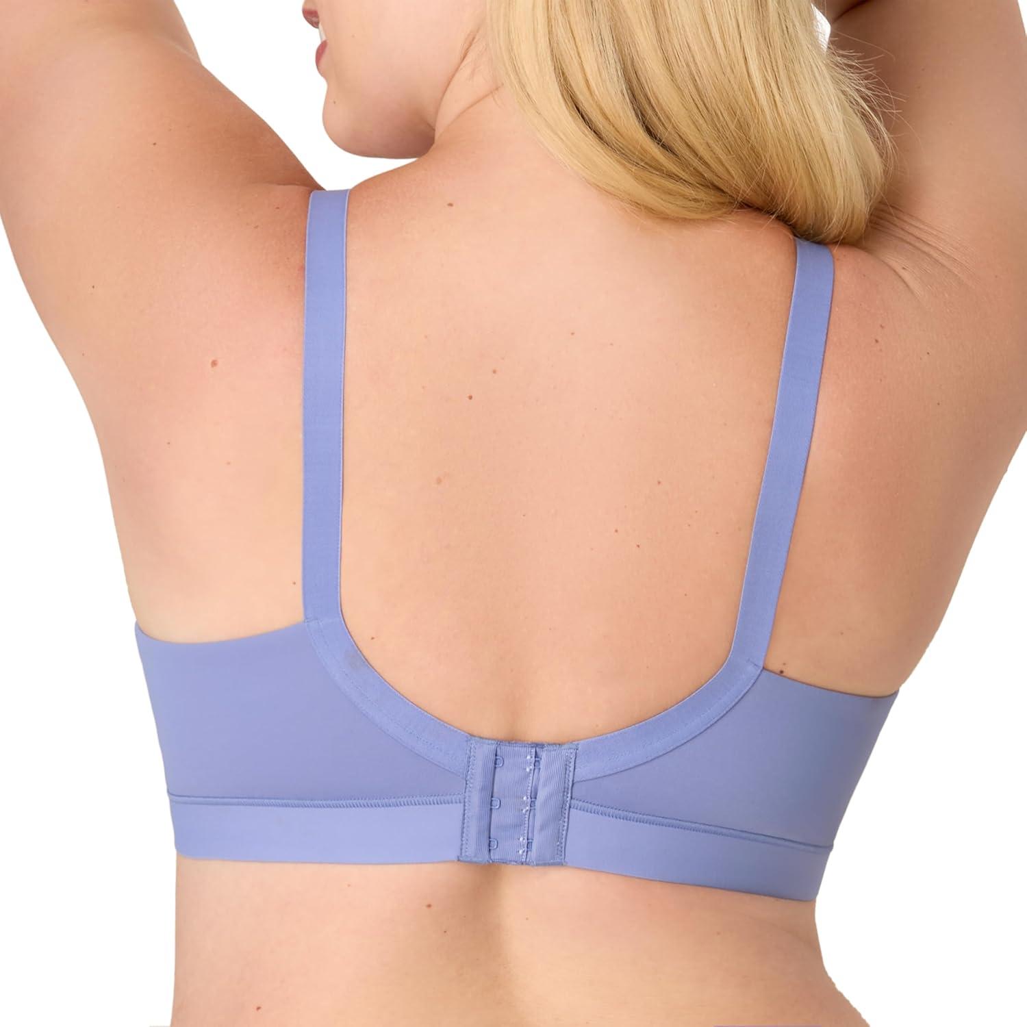 imagePlaytex Womens Wireless Bra Breathable Smoothing Bras for Women MoistureWicking Adjustable StrapsChateau Blue