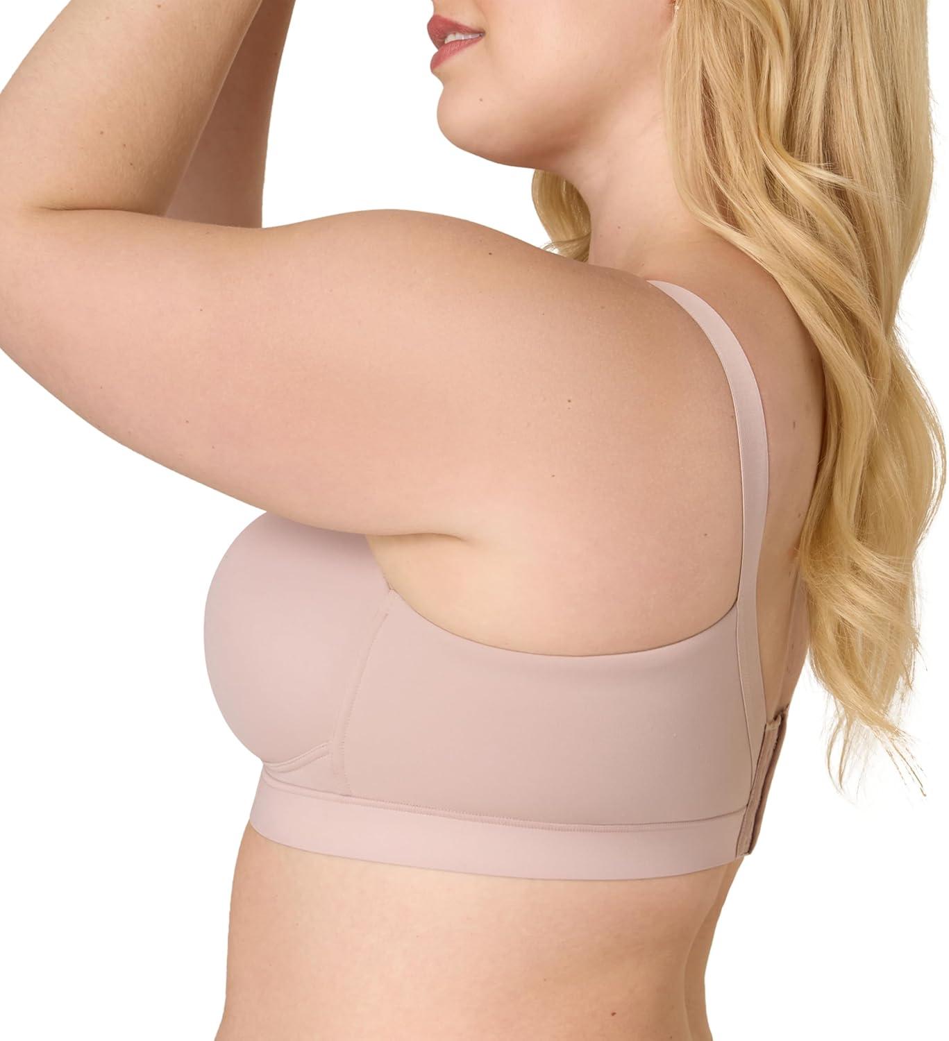 imagePlaytex Womens Wireless Bra Breathable Smoothing Bras for Women MoistureWicking Adjustable StrapsEvening Blush