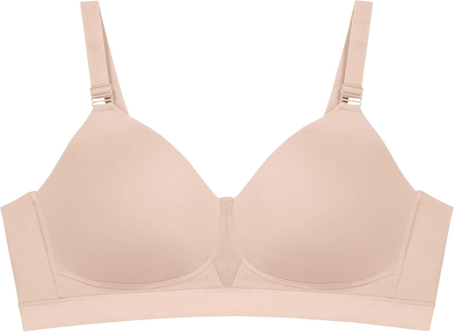 imagePlaytex Womens Wireless Bra Breathable Smoothing Bras for Women MoistureWicking Adjustable StrapsEvening Blush