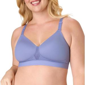Playtex Women’s Wireless Bra, Breathable Smoothing Bras for Women, Moisture-Wicking, Adjustable Straps(Chateau Blue)