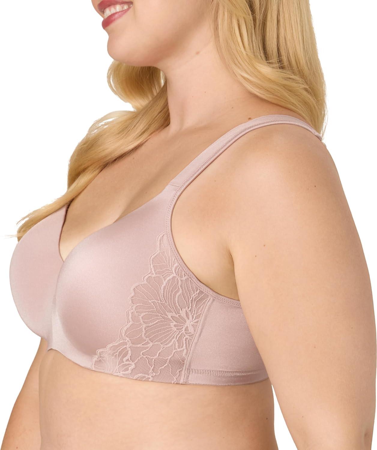 imagePlaytex Womens Balconette Underwire Bra PlusSize Bras Available Full Coverage MoistureWicking 4802Evening Blush