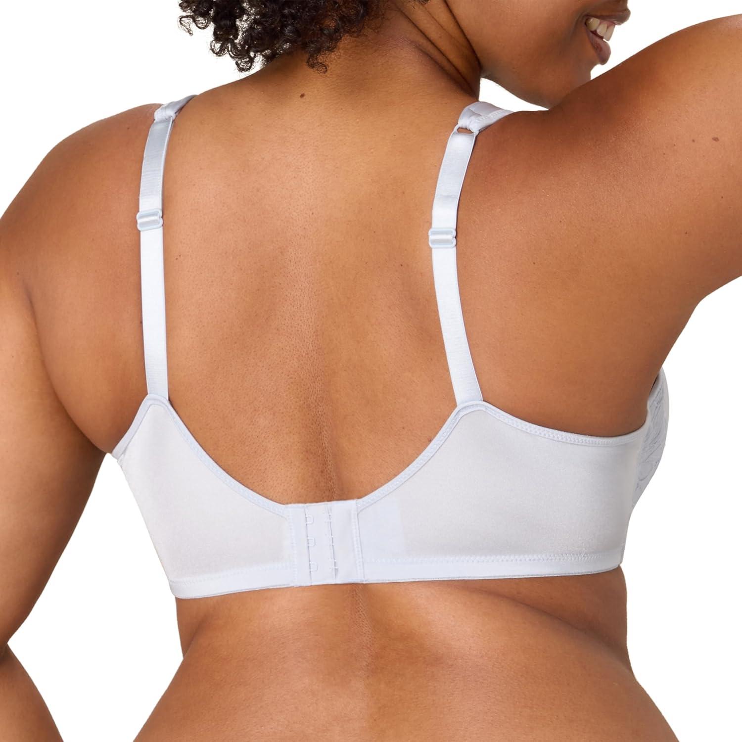 imagePlaytex Womens Balconette Underwire Bra PlusSize Bras Available Full Coverage MoistureWicking 4802Salty Pepper Grey