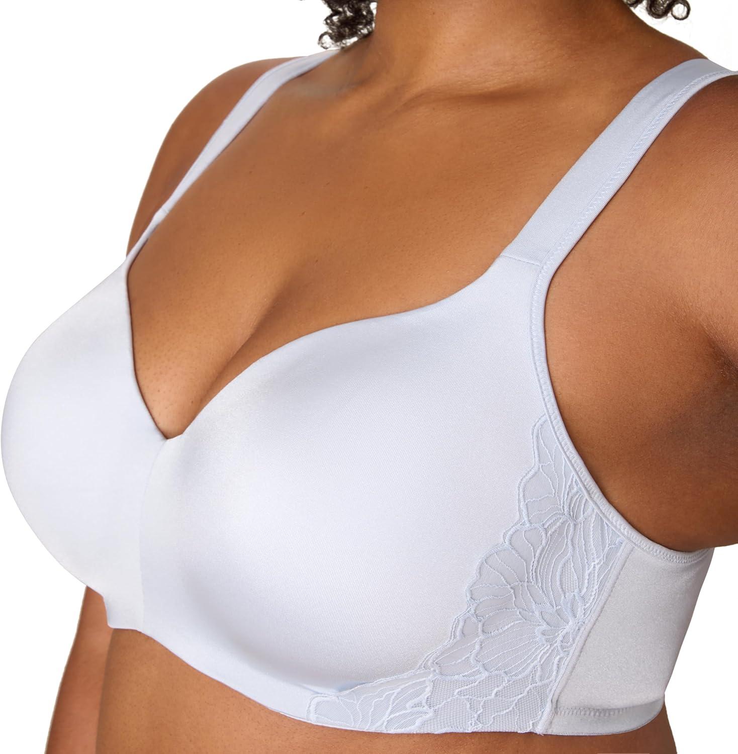 imagePlaytex Womens Balconette Underwire Bra PlusSize Bras Available Full Coverage MoistureWicking 4802Salty Pepper Grey