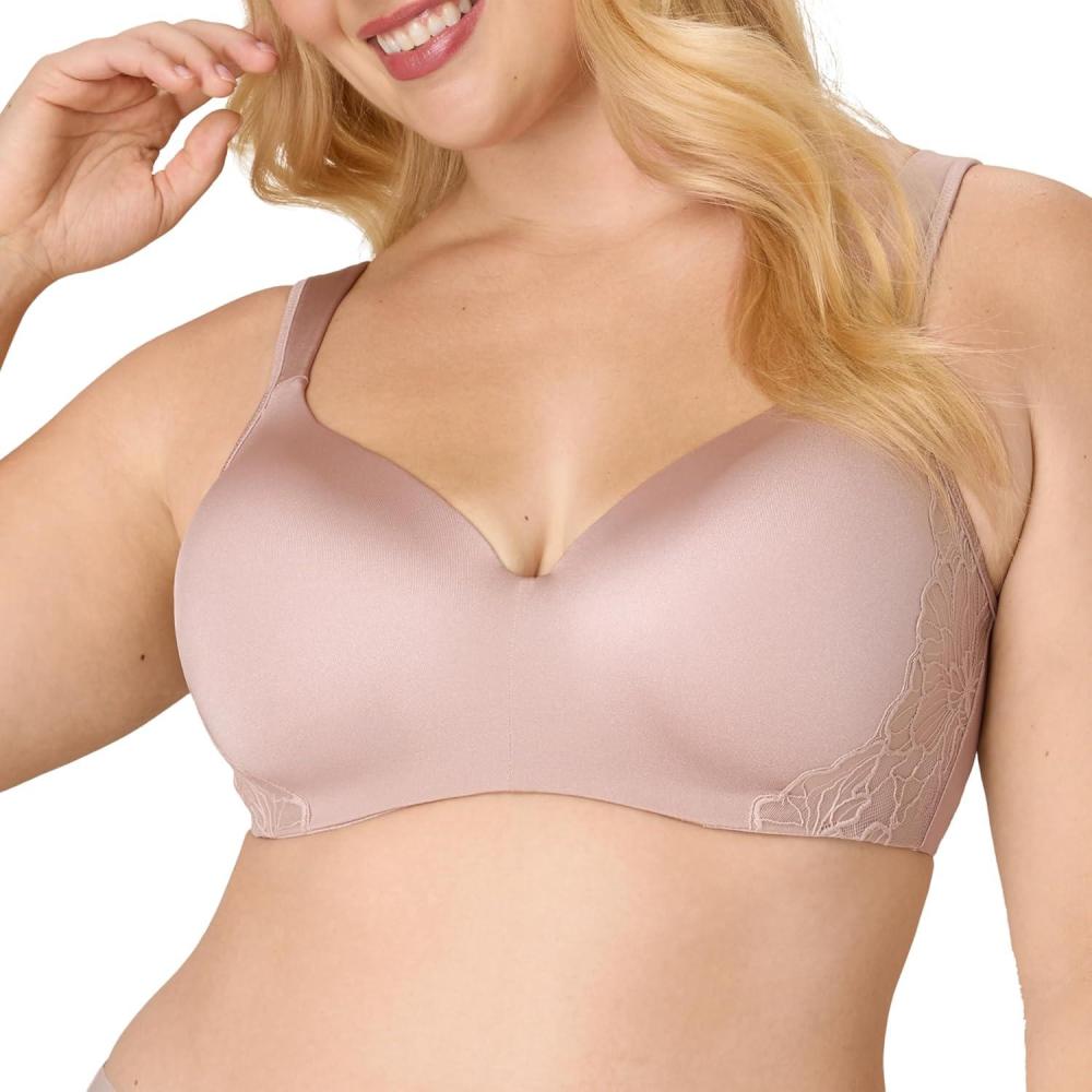 imagePlaytex Womens Balconette Underwire Bra PlusSize Bras Available Full Coverage MoistureWicking 4802Evening Blush