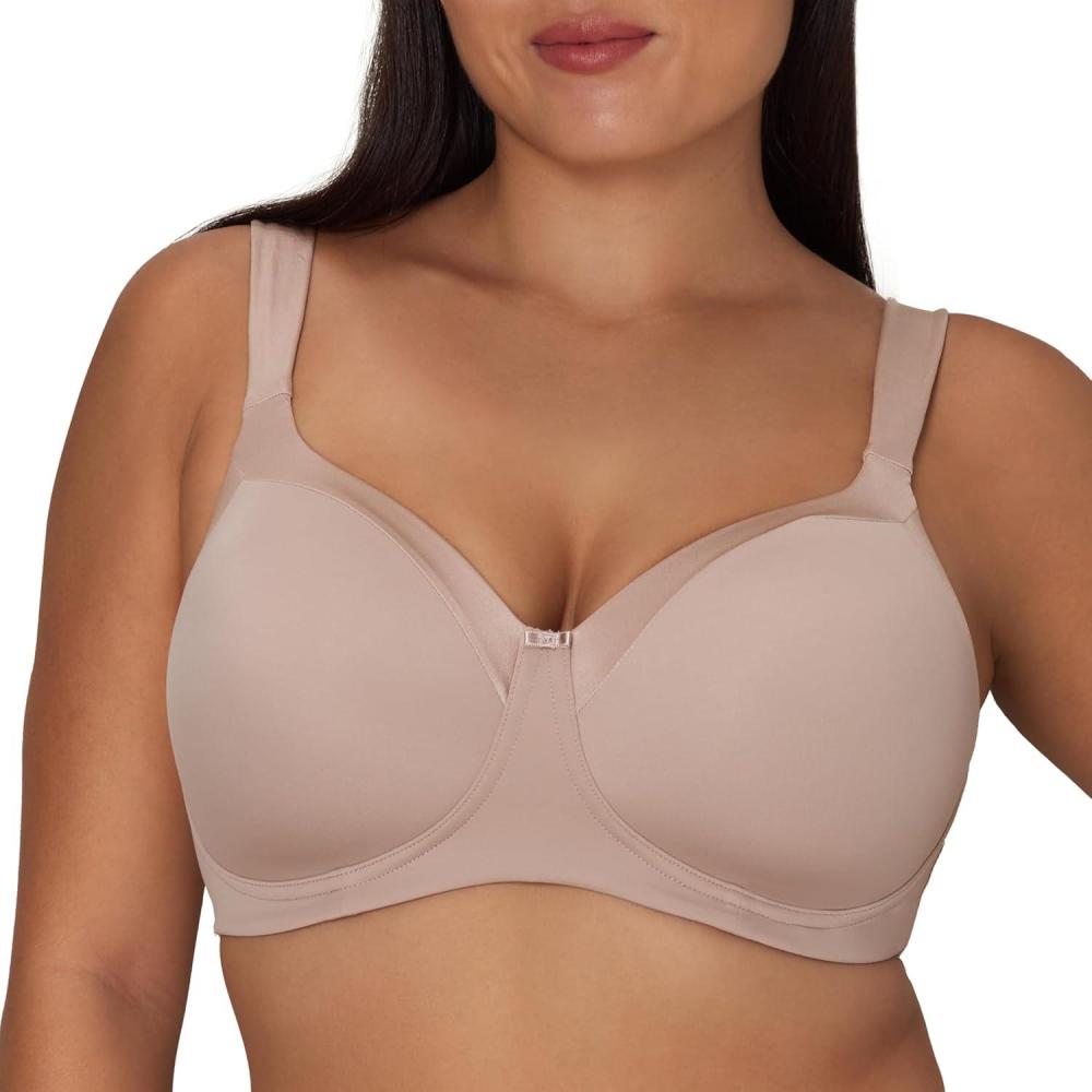 imagePlaytex Womens Wireless Balconette Bra FullCoverage Bras for Women Support Moisture Wicking PlusEvening Blush