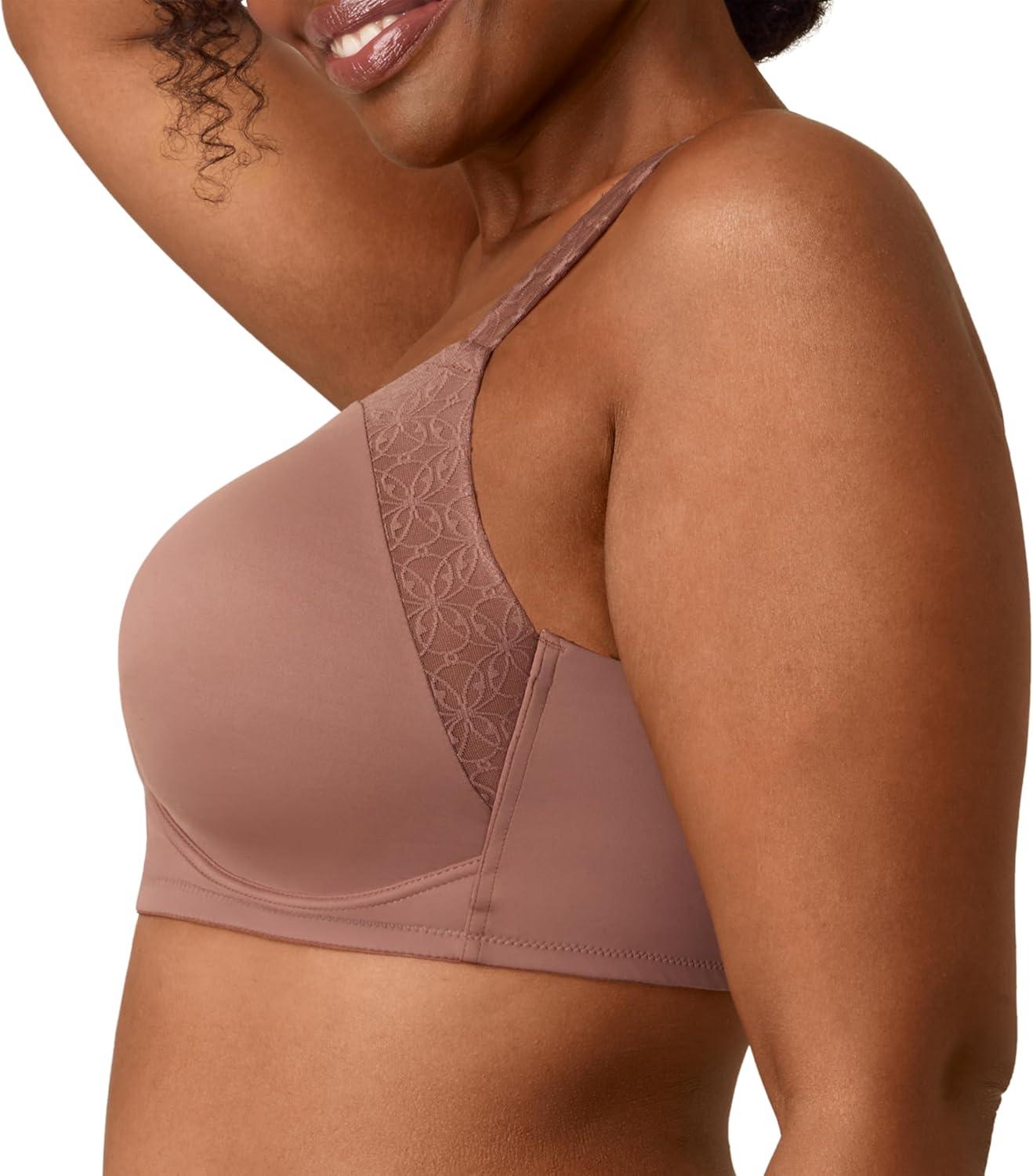 imagePlaytex Womens Wireless Bra PlusSize TShirt Bras Available Full Coverage MoistureWicking 4750Bronzed Chestnut