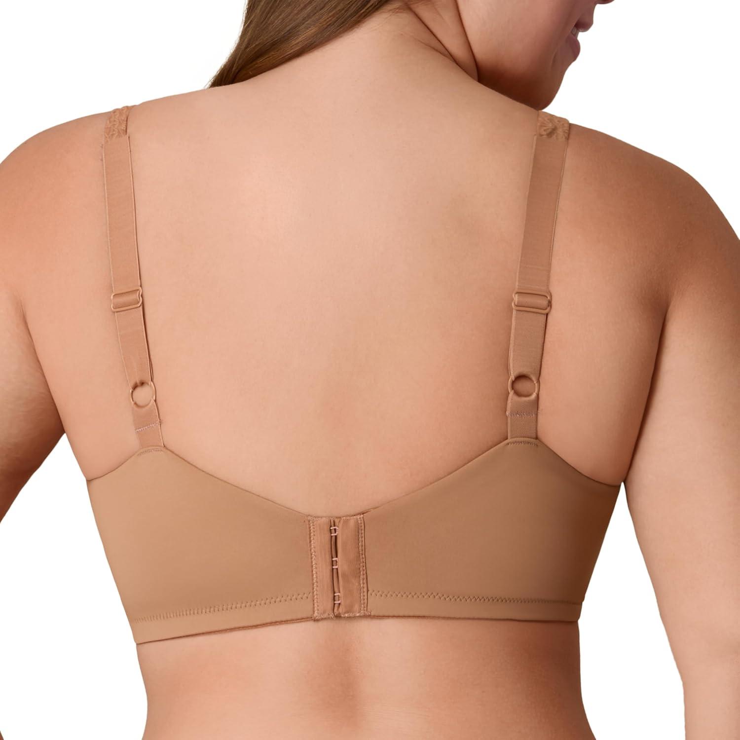 imagePlaytex Womens Wireless Bra PlusSize TShirt Bras Available Full Coverage MoistureWicking 4750Dark Iced Brown