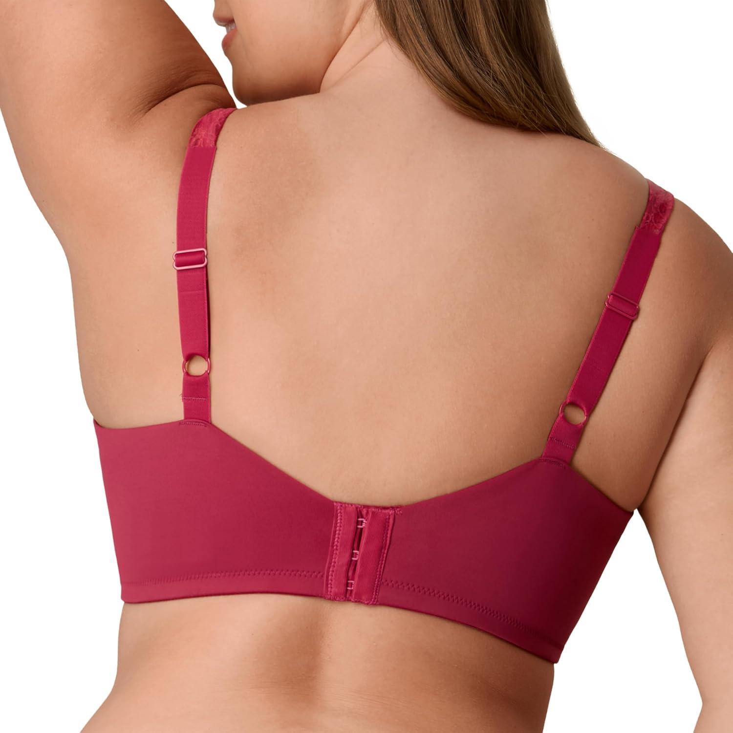 imagePlaytex Womens Wireless Bra PlusSize TShirt Bras Available Full Coverage MoistureWicking 4750Digital Rose