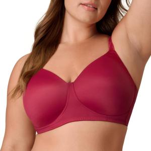 Playtex Women’s Wireless Bra, Plus-Size T-Shirt Bras Available, Full Coverage, Moisture-Wicking, 4750(Digital Rose)