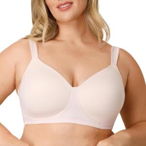 Playtex Women’s Wireless Bra, Plus-Size T-Shirt Bras Available, Full Coverage, Moisture-Wicking, 4750(Heirloom White)