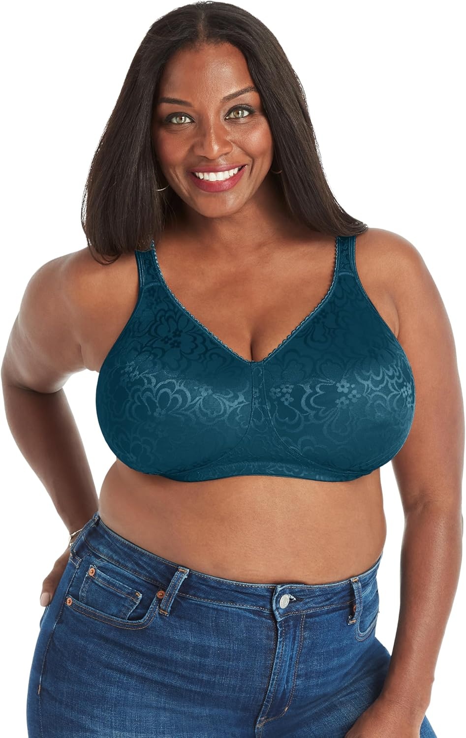 image:imagePlaytex Womens 18 Hour Ultimate Lift and Support Wire Free Bra US4745 Available in Single and 2PacksJuniper Blue