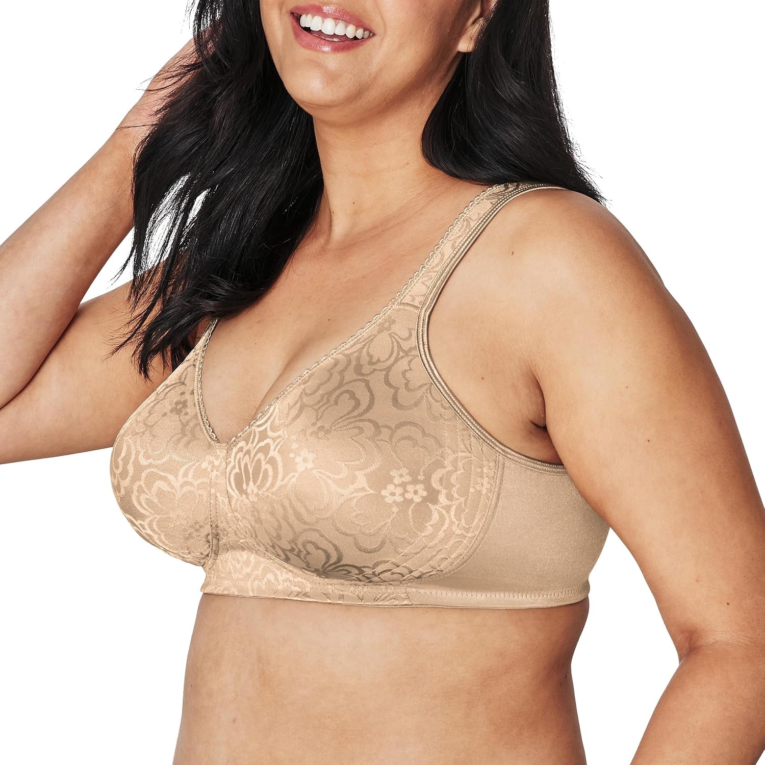 image:imagePlaytex Womens 18 Hour Ultimate Lift and Support Wire Free Bra US4745 Available in Single and 2PacksNude