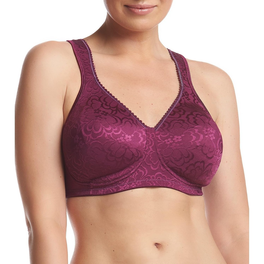 image:imagePlaytex Womens 18 Hour Ultimate Lift and Support Wire Free Bra US4745 Available in Single and 2PacksMagenta Jam