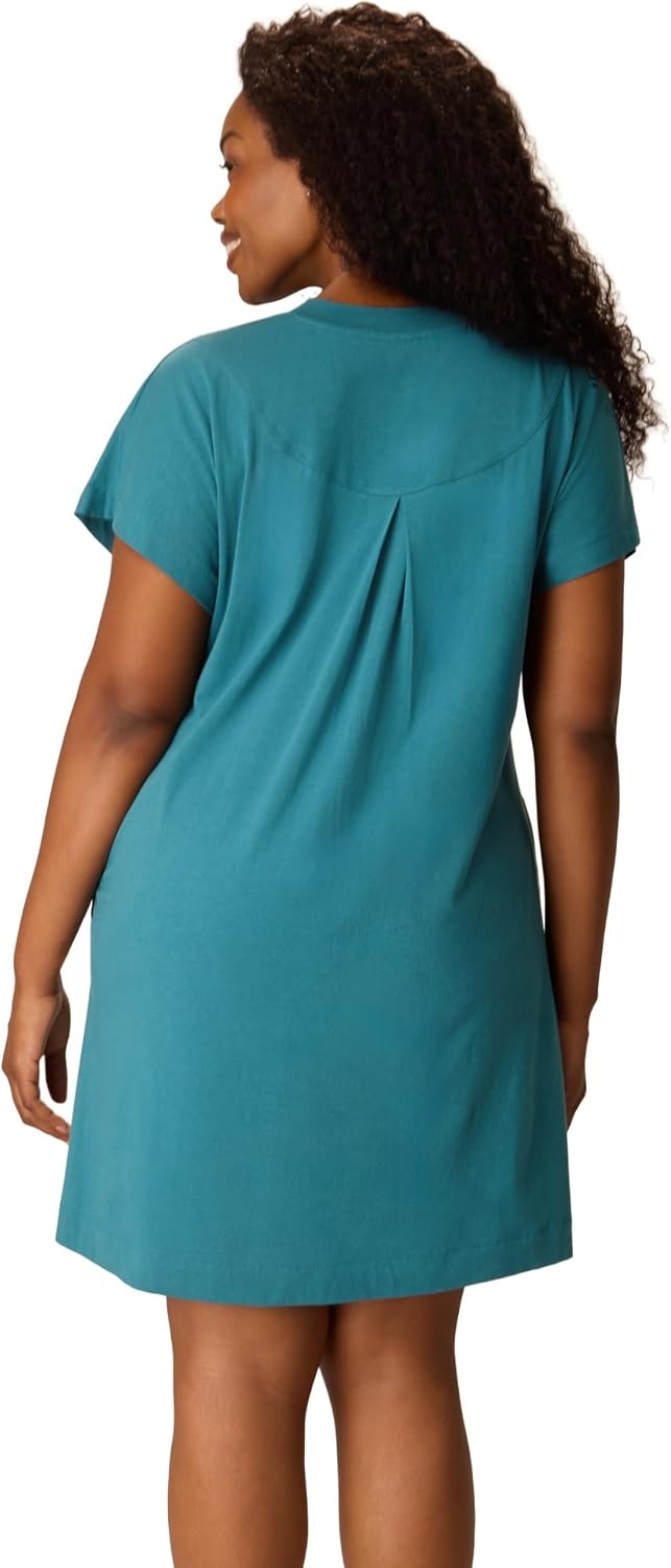 image:imagePLAYTEX Womens Cottonstretch Nightgown Cottonstretch Sleep Shirt for Women Moisturewicking LoungewearNifty Turquoise