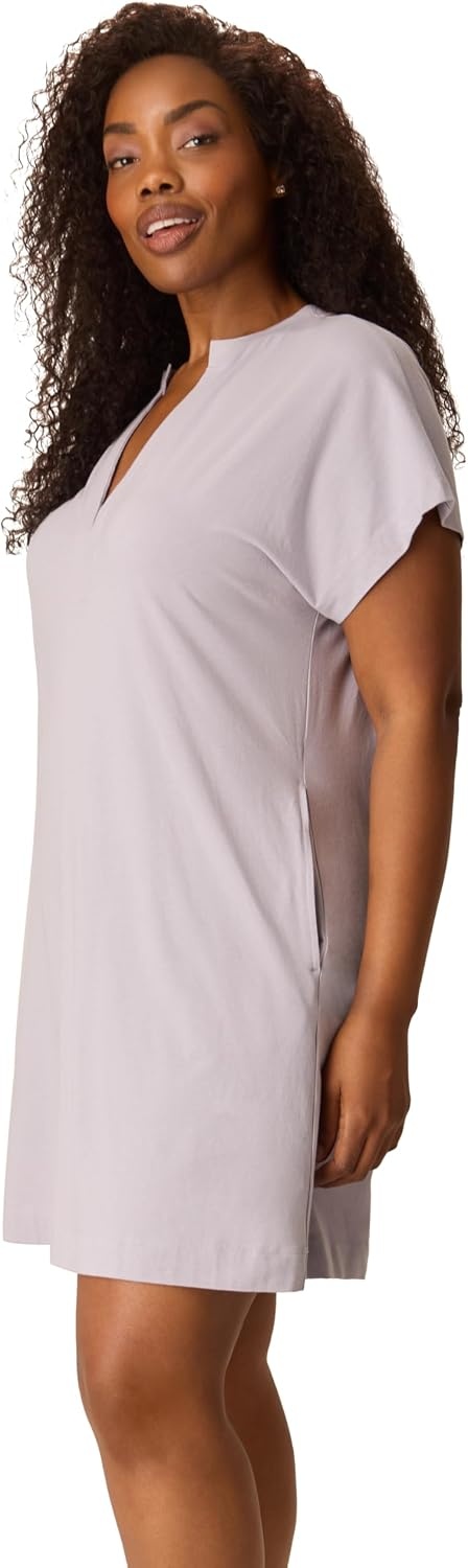 image:imagePLAYTEX Womens Cottonstretch Nightgown Cottonstretch Sleep Shirt for Women Moisturewicking LoungewearWhisper Violet