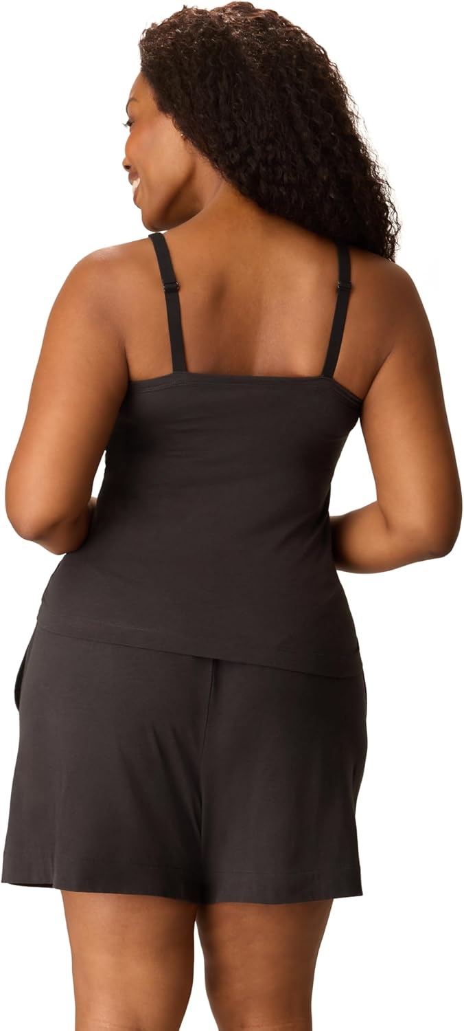 image:imagePLAYTEX Womens Pajamas Set Cami amp Sleep Shorts Set for Women Moisturewicking Loungewear 5Dressed in Black