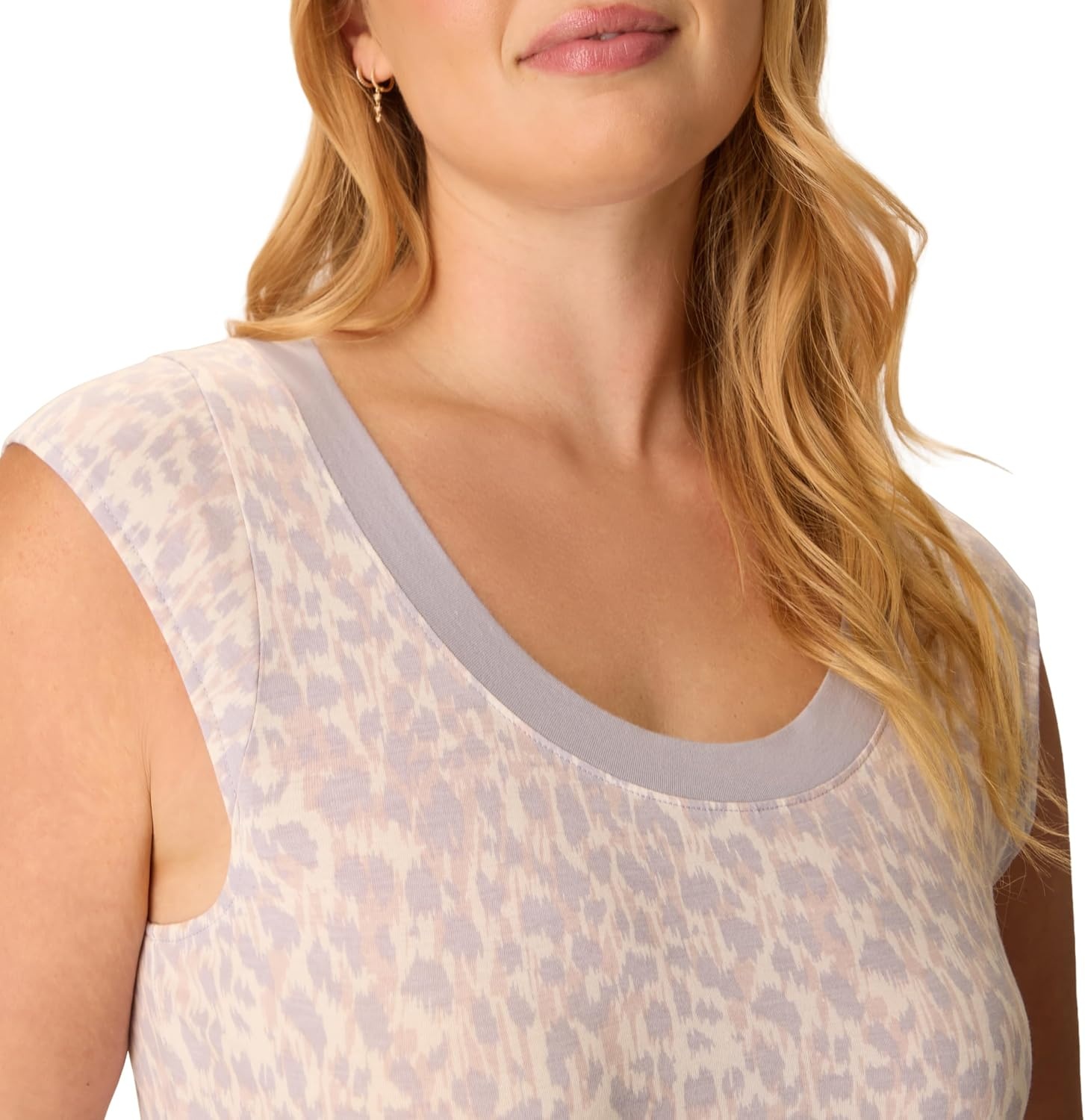 image:imagePLAYTEX Womens Pajamas Set for Women Cottonstretch Tank amp Shorts With Pockets Moisturewicking Loungewear 5Soft Whisper Violet Cheetah