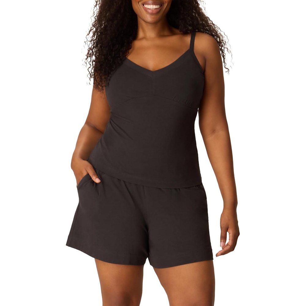 image:imagePLAYTEX Womens Pajamas Set Cami amp Sleep Shorts Set for Women Moisturewicking Loungewear 5Dressed in Black