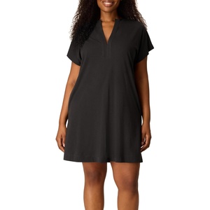 PLAYTEX Women’s Cotton-stretch Nightgown, Cotton-stretch Sleep Shirt for Women, Moisture-wicking Loungewear(Dressed in Black)