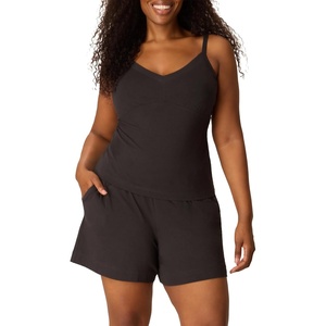PLAYTEX Women’s Pajamas Set, Cami & Sleep Shorts Set for Women, Moisture-wicking Loungewear, 5″(Dressed in Black)