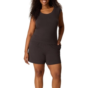 PLAYTEX Women’s Pajamas Set for Women – Cotton-stretch Tank & Shorts With Pockets – Moisture-wicking Loungewear – 5″(Dressed in Black)